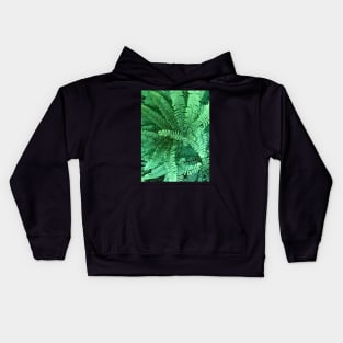 Spiral Green Fern Kids Hoodie